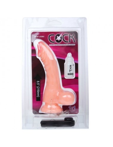 COCK VIBRATING REALISTIC DILDO FLESH 21.6 CM