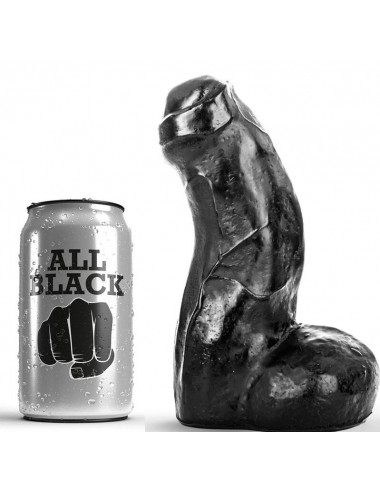 ALL BLACK REALISTIC DONG 17CM