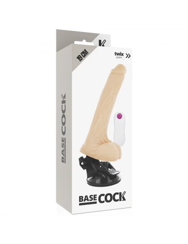 BASECOCK REALISTIC VIBRATOR REMOTE CONTROL FLESH 19 CM