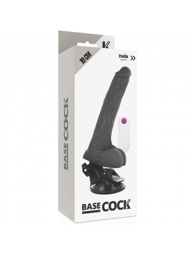 BASECOCK REALISTIC VIBRATOR REMOTE CONTROL BLACK 19 CM