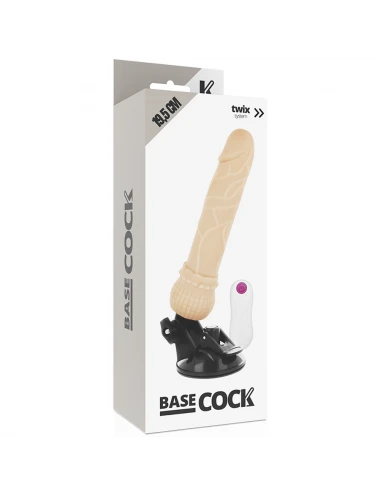 BASECOCK REALISTIC VIBRATOR REMOTE CONTROL FLESH 19.5 CM