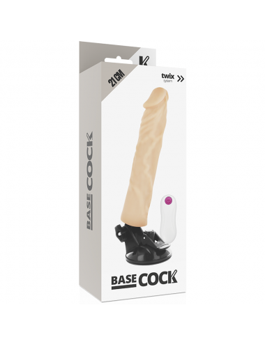 BASECOCK REALISTIC VIBRATOR REMOTE CONTROL FLESH 21 CM