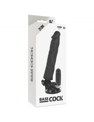 BASECOCK REALISTIC VIBRATOR REMOTE CONTROL BLACK 21CM