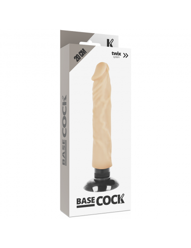 BASECOCK REALISTIC VIBRATOR 2-1 FLESH  20CM