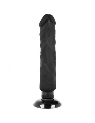 BASECOCK REALISTIC VIBRATOR 2-1 BLACK 20CM