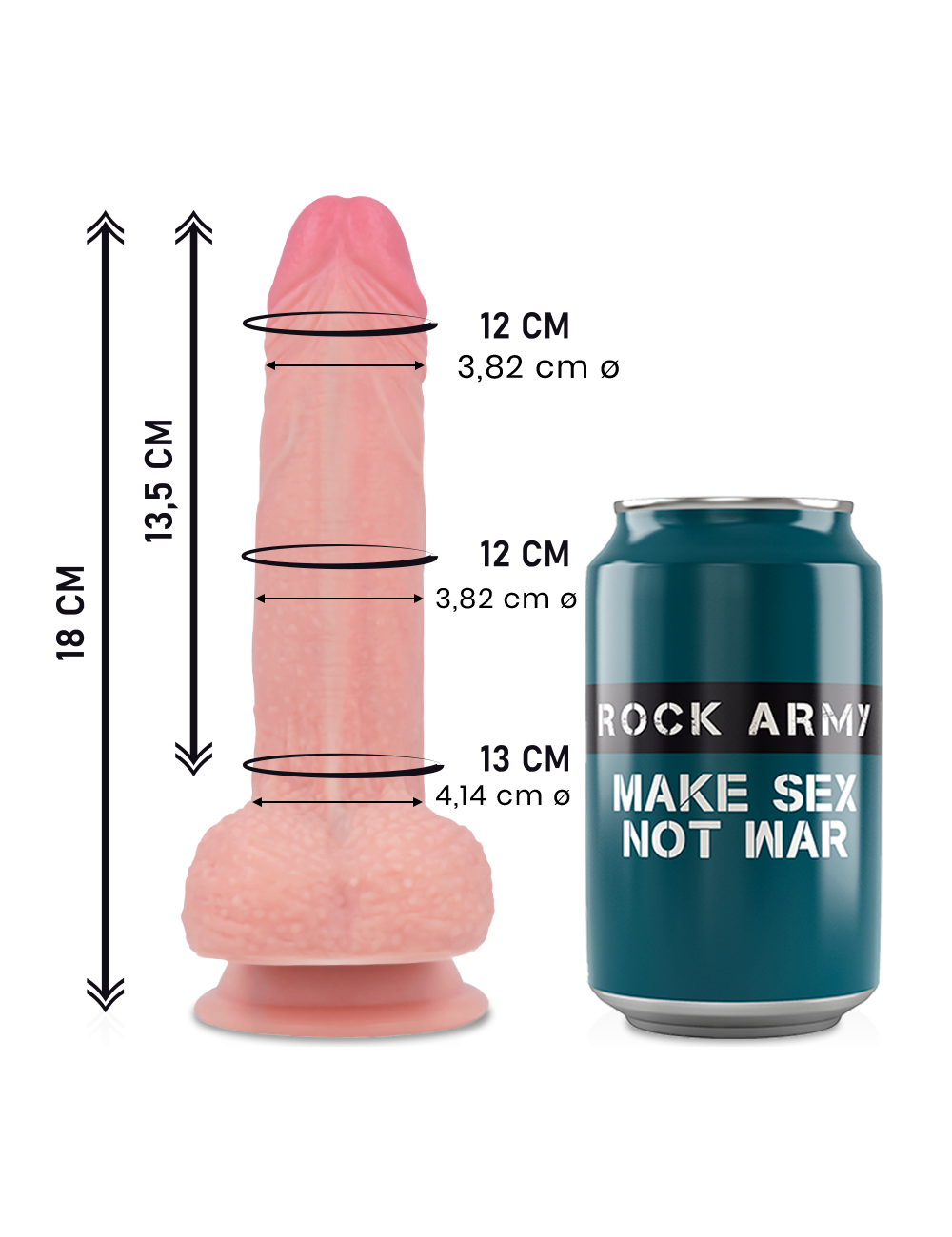 ROCKARMY LIQUID SILICONE PREMIUM MUSTANG REALISTIC 18CM