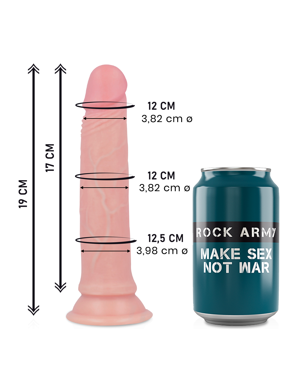 ROCKARMY LIQUID SILICONE PREMIUM AVENGER REALISTIC 19CM
