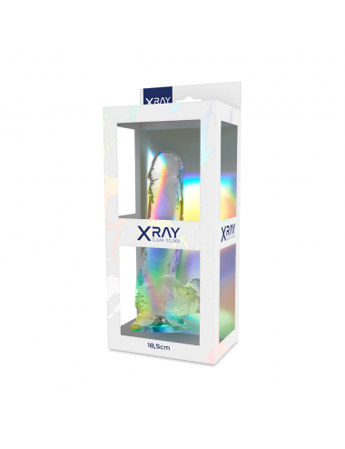 XRAY CLEAR COCK WITH BALLS  18.5CM X 3.8CM
