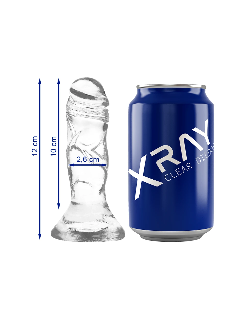 XRAY CLEAR COCK 12CM X 2.6CM