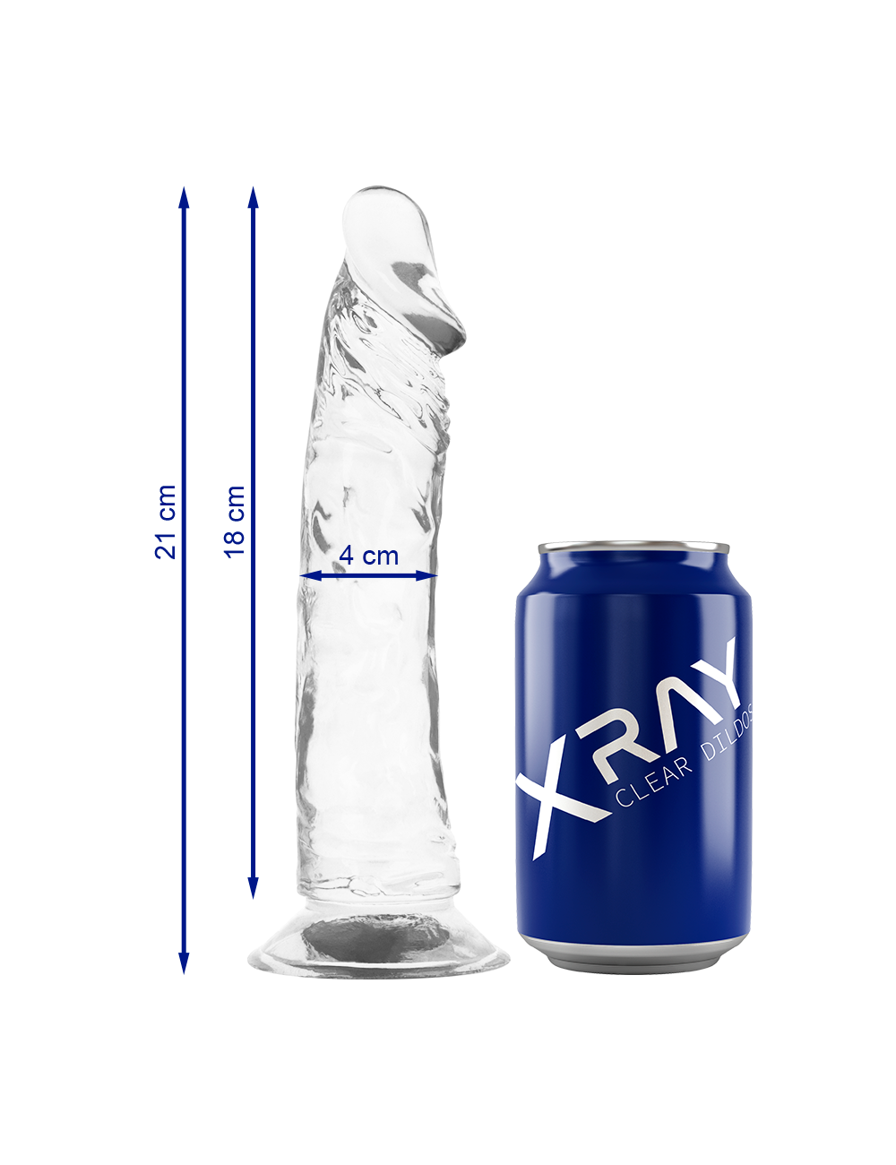 XRAY CLEAR COCK 21CM X 4CM XRAY CLEAR COCK 21CM X 4CM