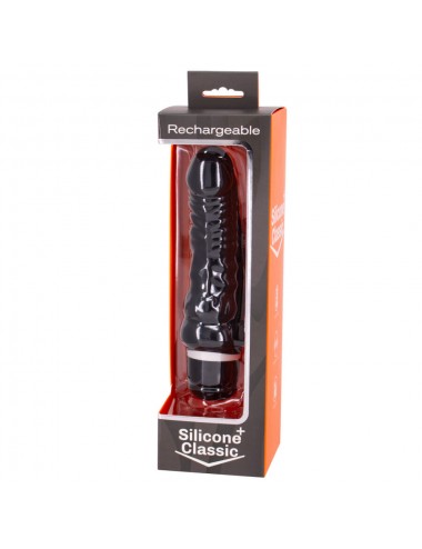 SEVENCREATIONS RECHARGEABLE VIBRATOR BLACK 7V 18CM