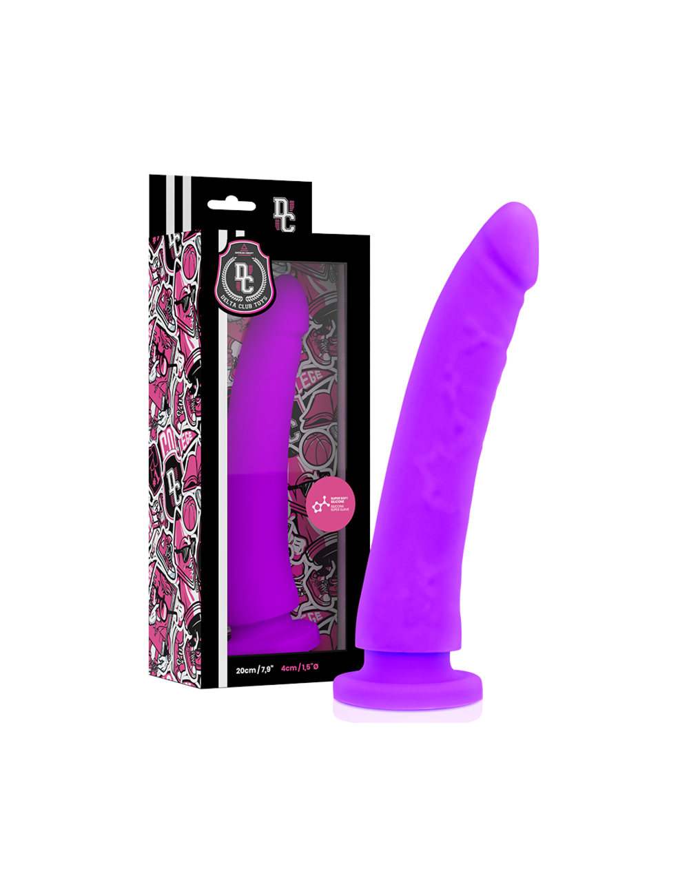 DELTA CLUB TOYS DONG PURPLE SILICONE 20 X 4 CM DELTA CLUB TOYS DONG PURPLE SILICONE 20 X 4 CM