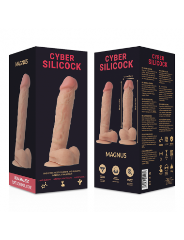 CYBERSILICOCK ULTRA REALISTIC SOFT LIQUID SILICONE DONG 20.5CM