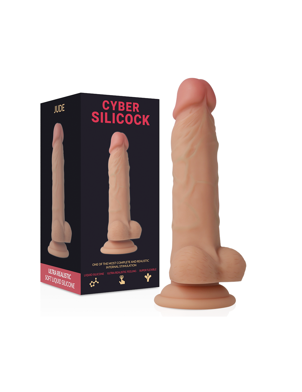 CYBER SILICOCK JUDE ULTRA REALISTIC SOFT LIQUID SILICONE 18CM CYBER SILICOCK JUDE ULTRA REALISTIC SOFT LIQUID SILICONE 18CM