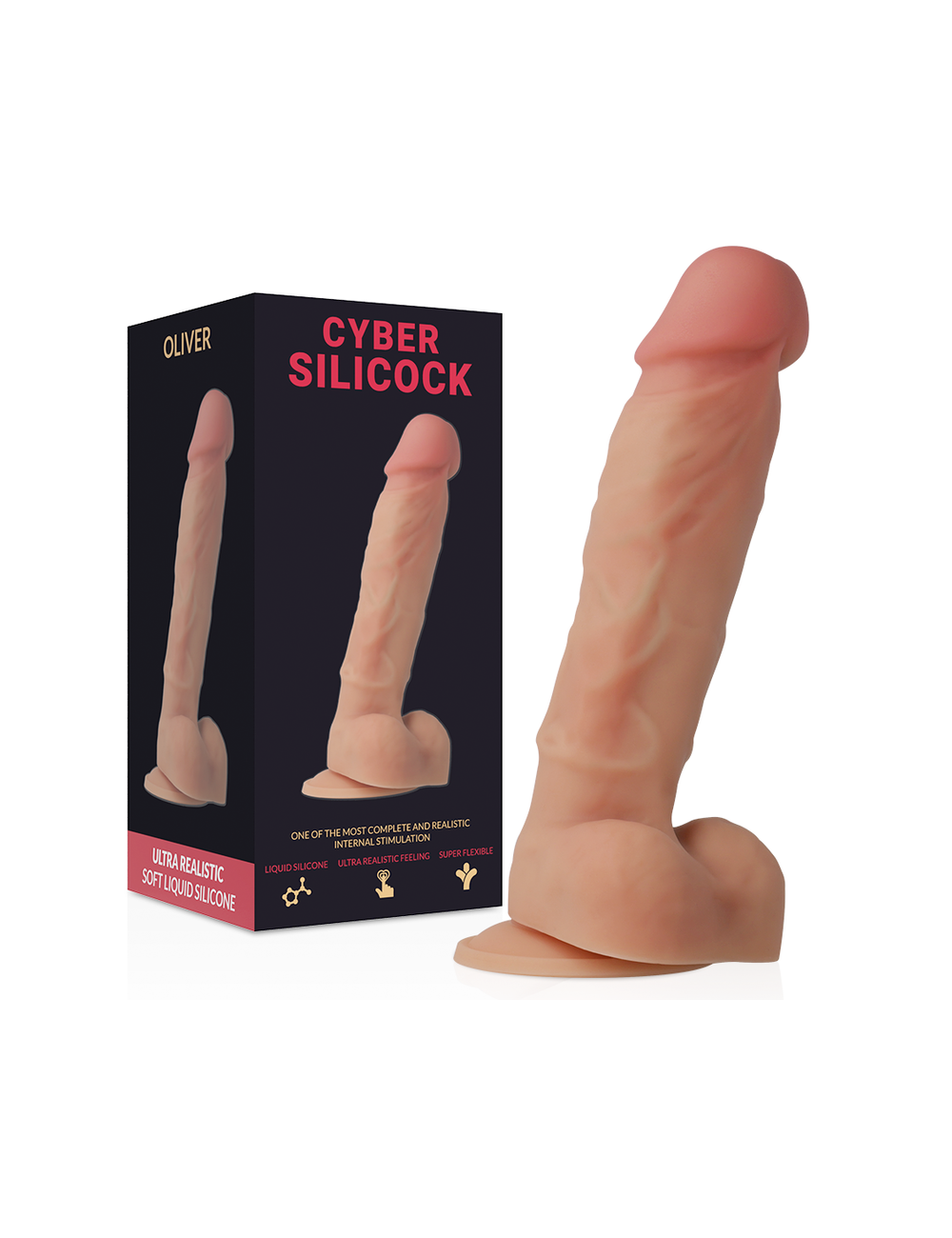 CYBER SILICOCK OLIVER ULTRA REALISTIC SOFT LIQUID SILICONE 19 CM CYBER SILICOCK OLIVER ULTRA REALISTIC SOFT LIQUID SILICONE 19 CM