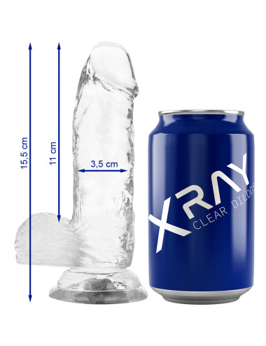 XRAY HARNESS + CLEAR COCK WITH BALLS 15.5CM X 3.5CM