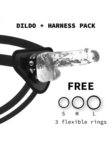 XRAY HARNESS + CLEAR COCK WITH BALLS 18.5CM X 3.8CM