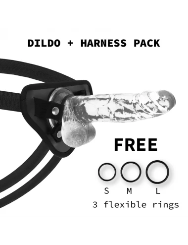 XRAY HARNESS + CLEAR COCK WITH BALLS 20CM X 4.5CM
