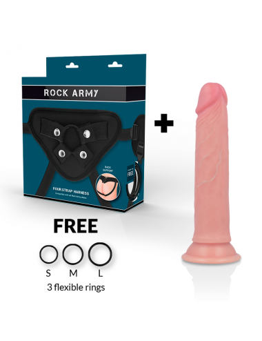 ROCKARMY HARNESS + LIQUID SILICONE PREMIUM AVENGER REALISTIC 19CM