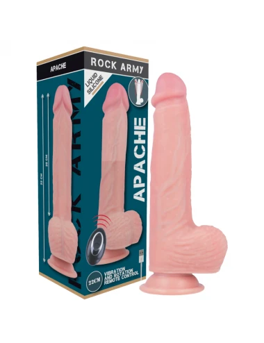ROCKARMY HARNESS + LIQUID SILICONE VIBRATOR PREMIUM APACHE REMOTE CONTROL 22CM
