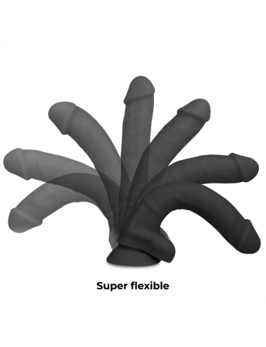 COCK MILLER HARNESS + SILICONE DENSITY ARTICULABLE COCKSIL BLACK 19.5 CM