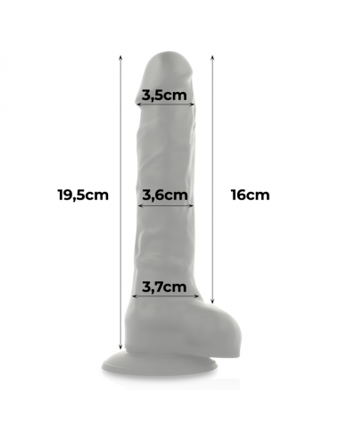 COCK MILLER HARNESS + SILICONE DENSITY ARTICULABLE COCKSIL BLACK 19.5 CM
