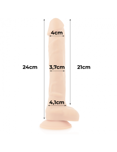 COCK MILLER HARNESS + SILICONE DENSITY ARTICULABLE COCKSIL 24 CM