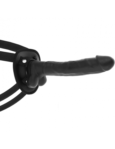 COCK MILLER HARNESS + SILICONE DENSITY ARTICULABLE COCKSIL BLACK 24 CM