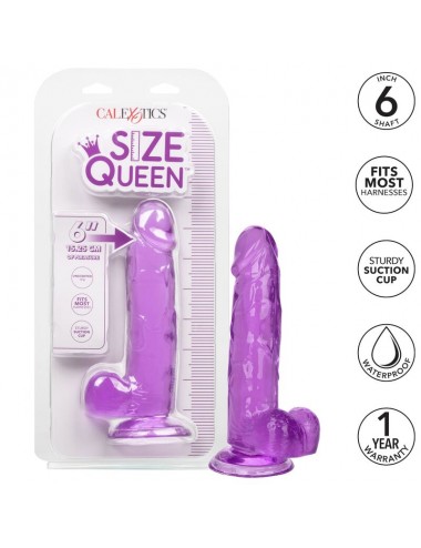 CALEX SIZE QUEEN DILDO - PURPLE 15.3 CM