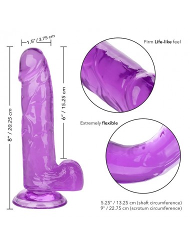 CALEX SIZE QUEEN DILDO - PURPLE 15.3 CM