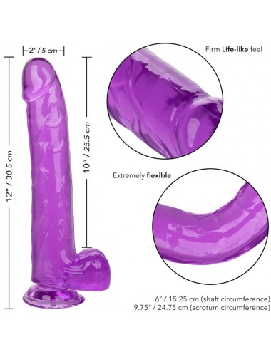 CALEX SIZE QUEEN DILDO - PURPLE 25.5 CM