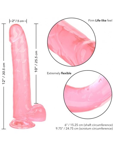 CALEX SIZE QUEEN DILDO - PINK 25.5 CM