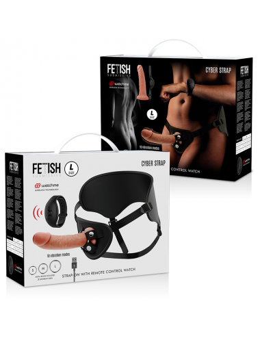 CYBER STRAP HARNESS WITH DILDO REMOTE CONTROL WATCHME TECHNOLOGY L