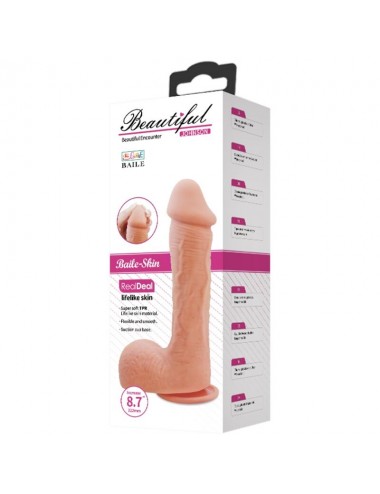 BEAUTIFUL ENCOUNTER JOHNSON LIFELIKE SKIN DILDO 22 CM