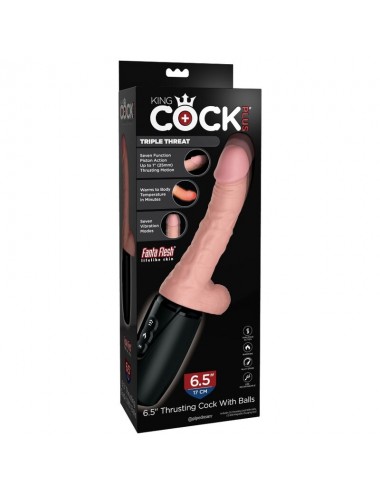 KING COCK PLUS TRIPLE THREAT - LIGHT SKIN TONE