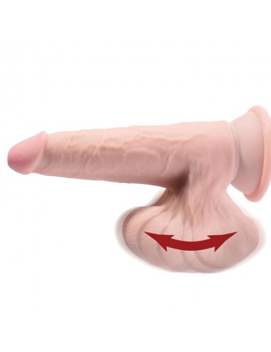 KING COCK PLUS 3D COCK SWINGING BALLS 24.5 CM - LIGHT SKIN