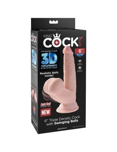 KING COCK PLUS 3D COCK SWINGING BALLS  12.7 CM