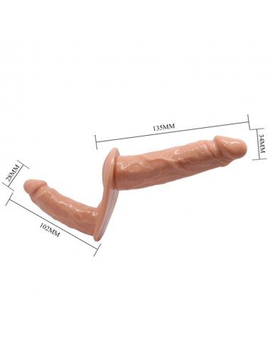 BAILE ULTRA PASSIONATE HARNESS DOUBLE DILDOS STRAP ON