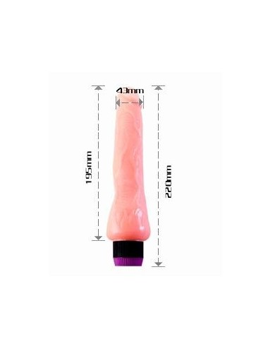 BURNING PENIS REALISTIC VIBRATOR 19.5 CM