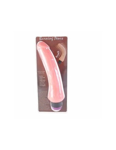 BURNING PENIS REALISTIC VIBRATOR 19.5 CM