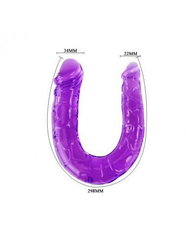 DOUBLE FLEXIBLE DILDO PURPLE