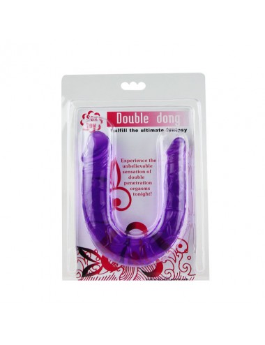 DOUBLE FLEXIBLE DILDO PURPLE