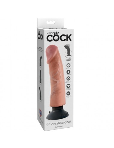 KING COCK KING COCK VIBRATOR DILDO 23 CM NATURAL