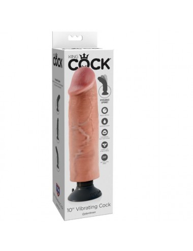KING COCK 25.5 CM VIBRATING COCK FLESH