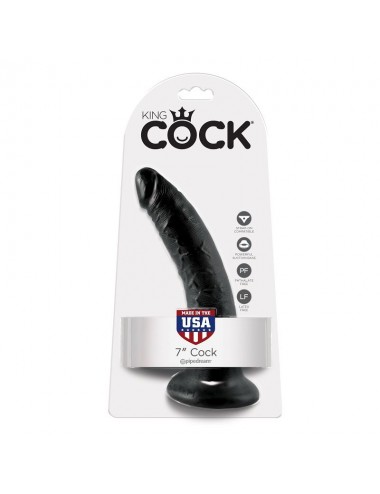 KING COCK 7" COCK BLACK 17.8 CM