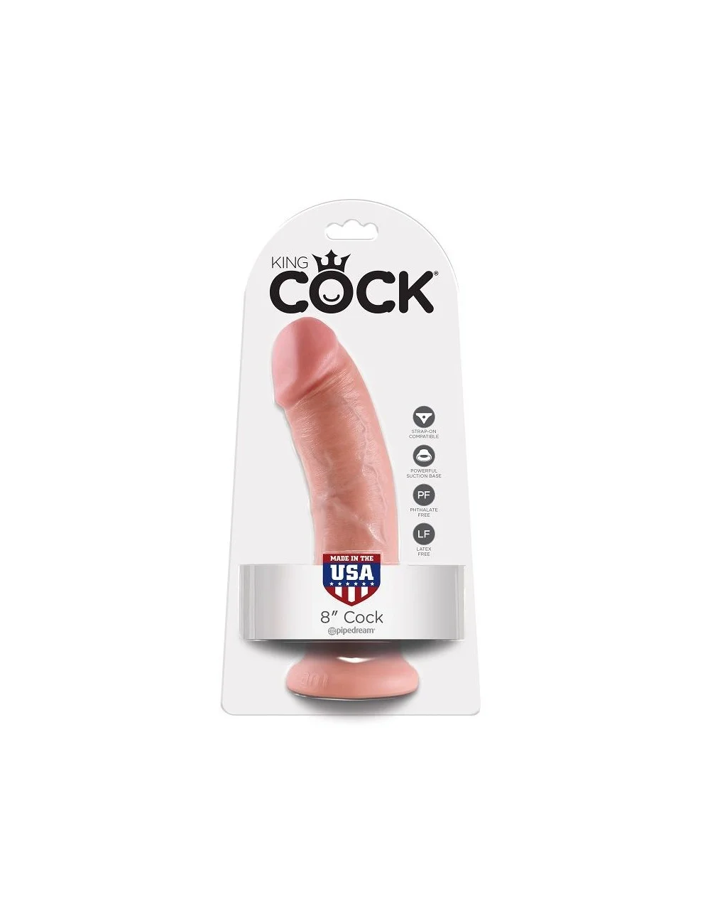 KING COCK 8" COCK FLESH 20.3 CM