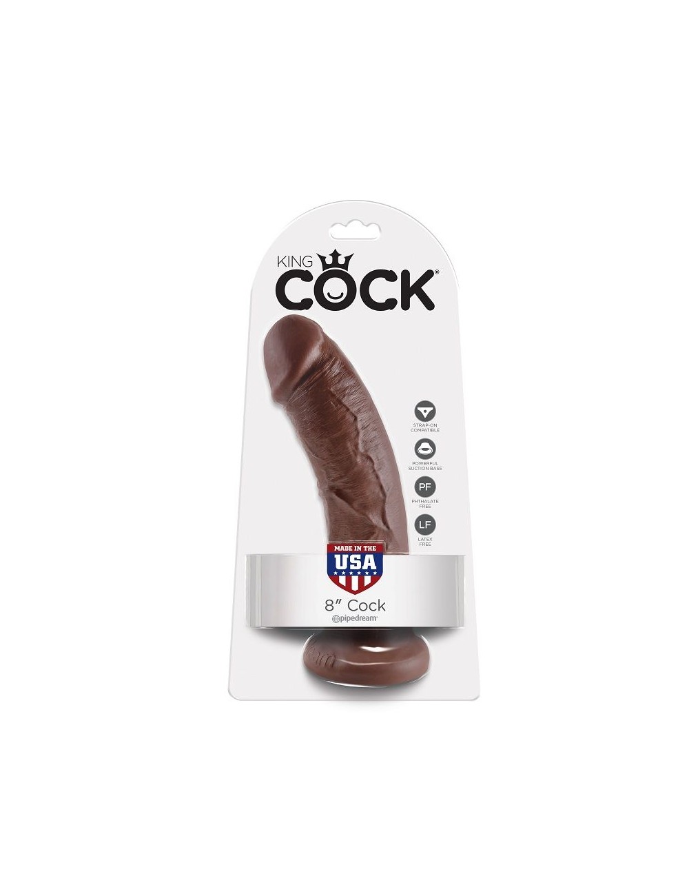 KING COCK 8" COCK BROWN 20.3 CM KING COCK 8" COCK BROWN 20.3 CM