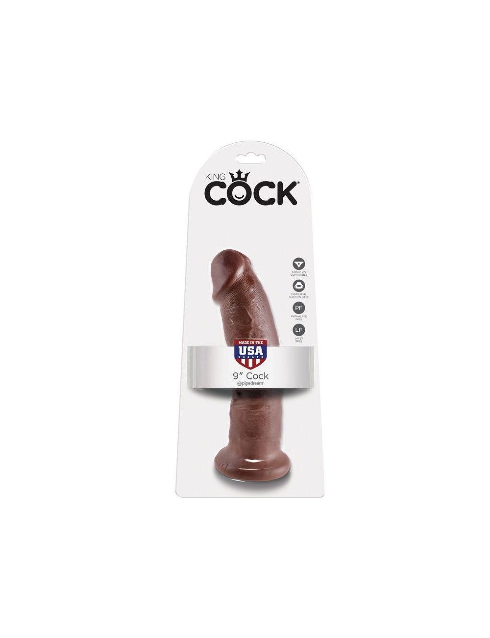 KING COCK 9" COCK BROWN 22.9 CM