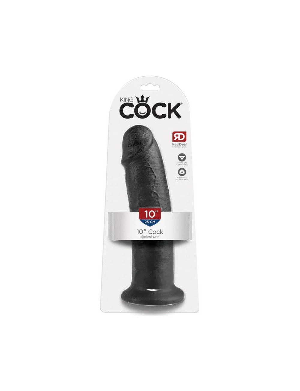 KING COCK 10" COCK BLACK 25 CM