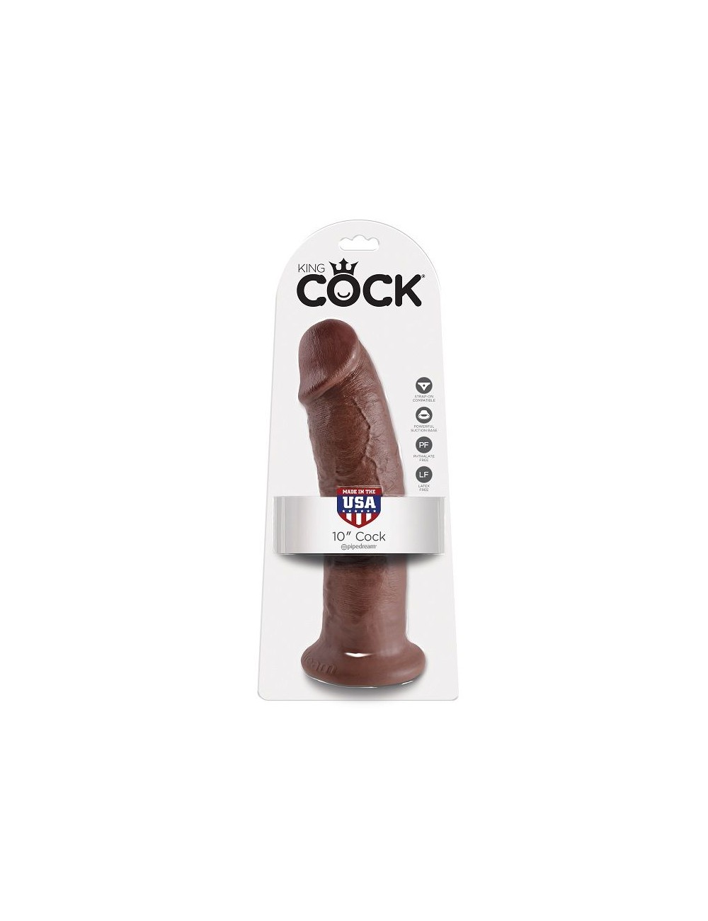 KING COCK 10" COCK BROWN 25.4 CM